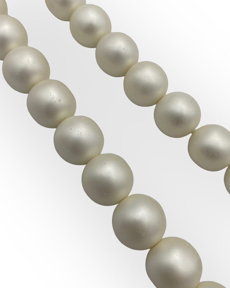 Πέρλες Preciosa Ματ Ιβουάρ Γυάλινες Χάντρες Τσεχίας