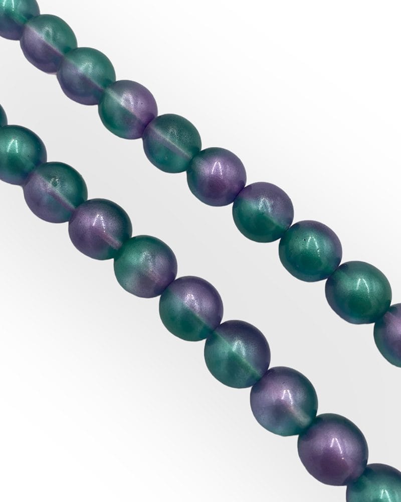 Πέρλες Preciosa Πράσινο Λιλά Γυάλινες Χάντρες Τσεχίας