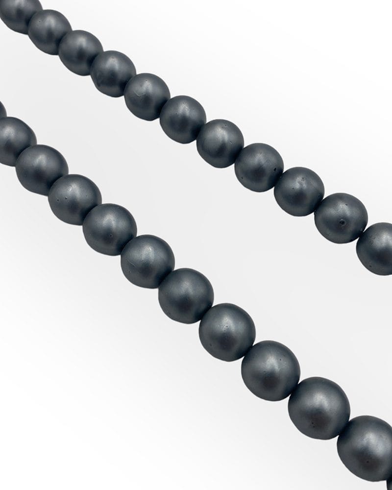 Πέρλες Preciosa Ματ Ανθρακί Γυάλινες Χάντρες Τσεχίας