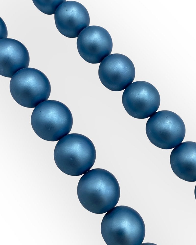 Πέρλες Preciosa Ματ Midnight Blue Γυάλινες Χάντρες Τσεχίας