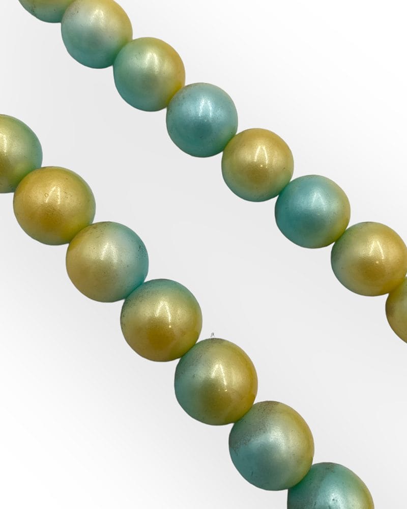 Πέρλες Preciosa Κίτρινο Γαλάζιο Γυάλινες Χάντρες Τσεχίας