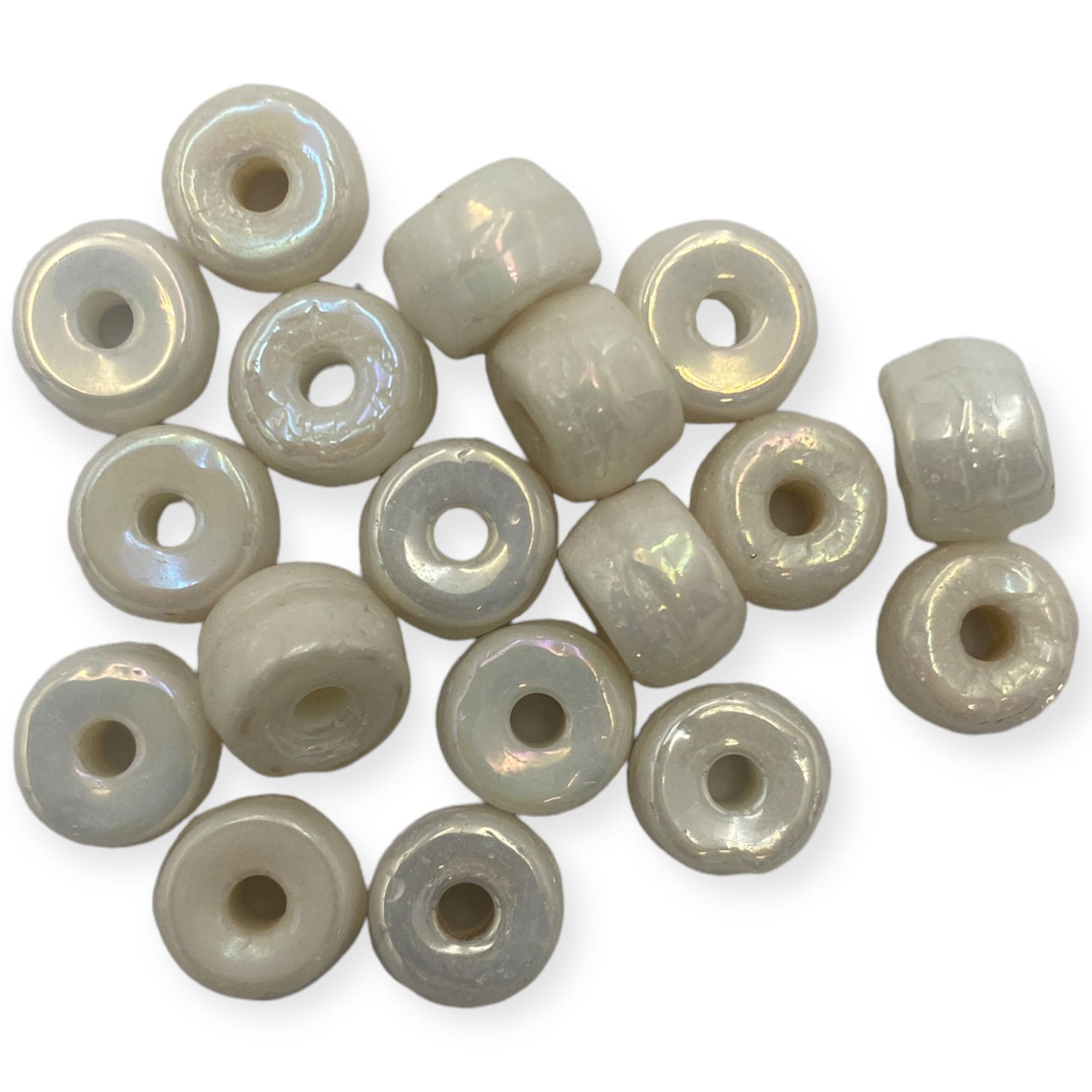 Γυάλινες Χάντρες με μεγάλη τρύπα